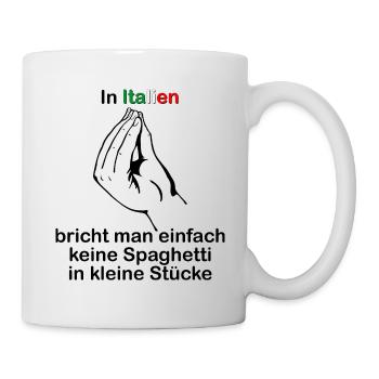 Vous ne cassez pas les spaghettis en petits morceaux - Mug blanc - blanc - Droite