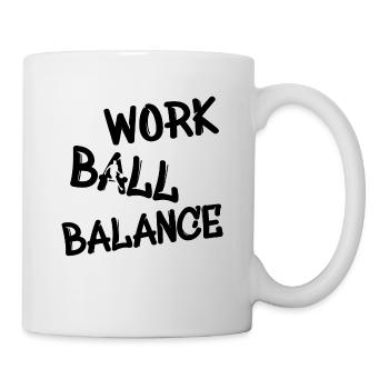 work ball balance, basketball - Tasse - Weiß - Rechts