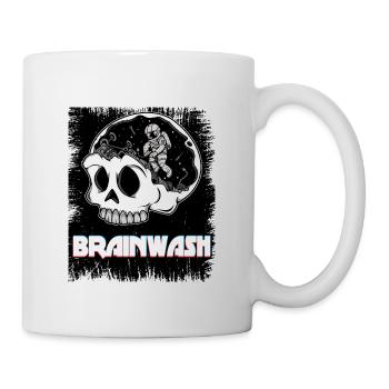 Astronaut in Skull Skull "Brainwash" - Mug - white - Right