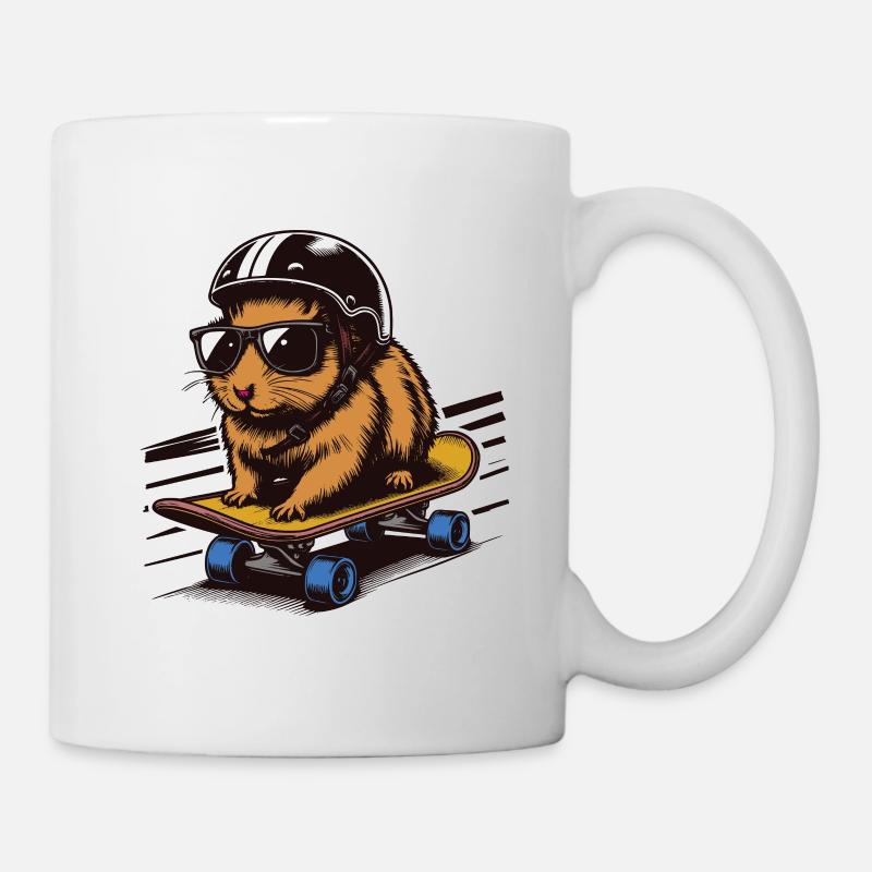 Skater Hamster - Tasse - Weiß
