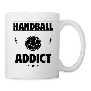 Handball süchtig - Tasse - Weiß - Rechts