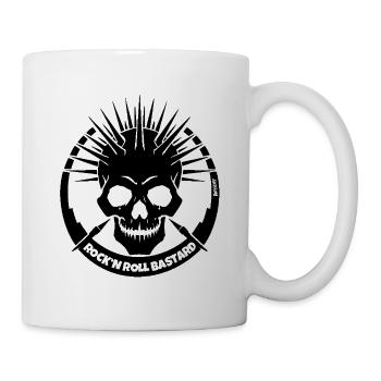 Rock’n Roll Bastard Skull Musique Metal - raffstaff® - Mug blanc - blanc - Droite