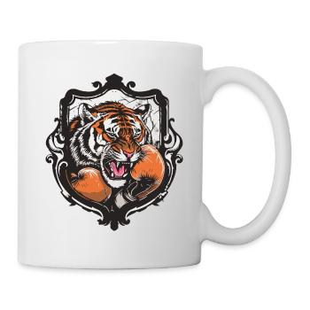 Tiger Boxer MMA Logo - Tasse - Weiß - Rechts