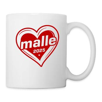 Malle 2025 Herz Liebe - Tasse - Weiß - Rechts