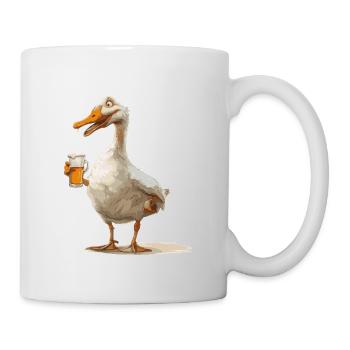 Gans Bier Lustig - Tasse - Weiß - Rechts