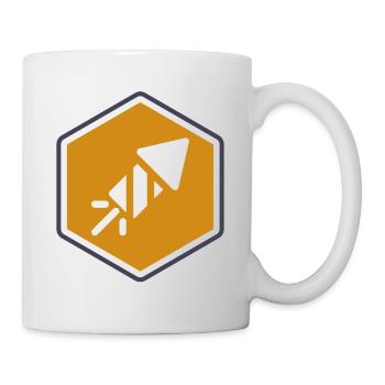 Abstrakter Geometrischer Wandteppich - Tasse - Weiß - Rechts
