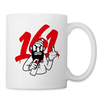 Graffiti-Bärtiger Rebell mit Spray - Tasse - Weiß - Rechts