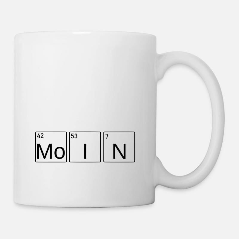 Moin - Elemente des Nordens [black] - Tasse - Weiß