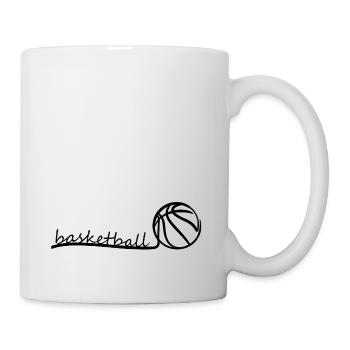 Lettrage de basket-ball au trait - Mug blanc - blanc - Droite
