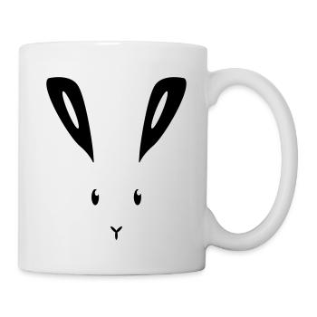 Hase Kaninchen Häschen Osterhase Feldhase bunny - Tasse - Weiß - Rechts