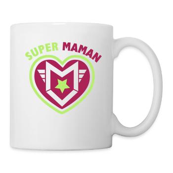 Super Maman Super Héros - Mug blanc - blanc - Droite