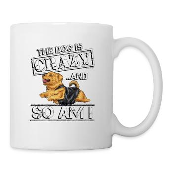 Norfolk Terrier Verrückt - Tasse - Weiß - Rechts