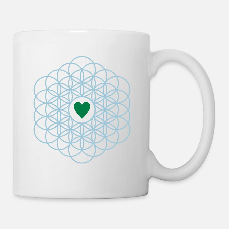 Blume des Lebens - Tasse - Weiß
