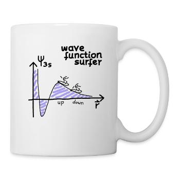 Quantenmechanik Elektron Surfer (Physik) - Tasse - Weiß - Rechts