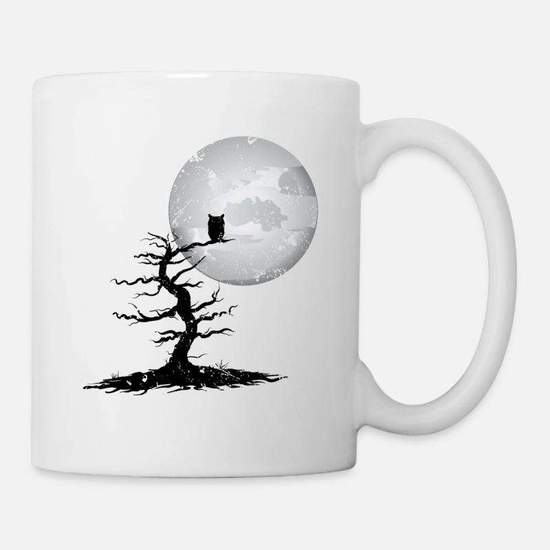 hibou - Mug blanc - blanc