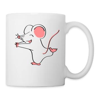 Mäusepaar Teil 1 - Tasse - Weiß - Rechts