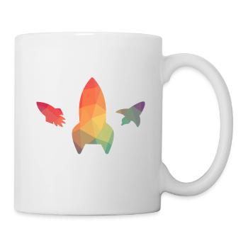 Rocket t-shirt gift idea - Mug - white - Right