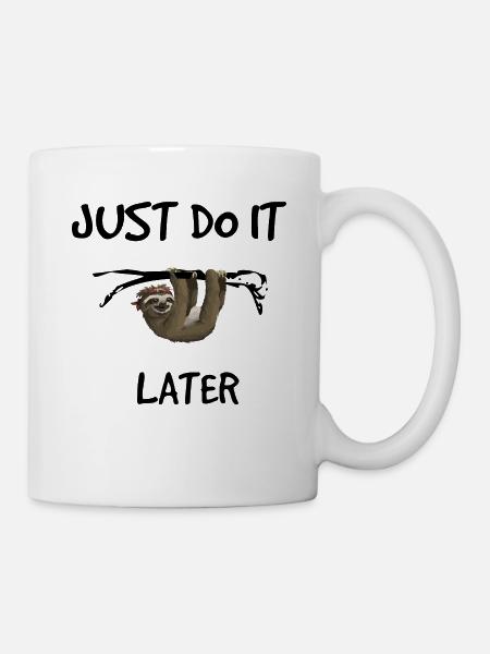 Just do it later - sloth - Mug - white