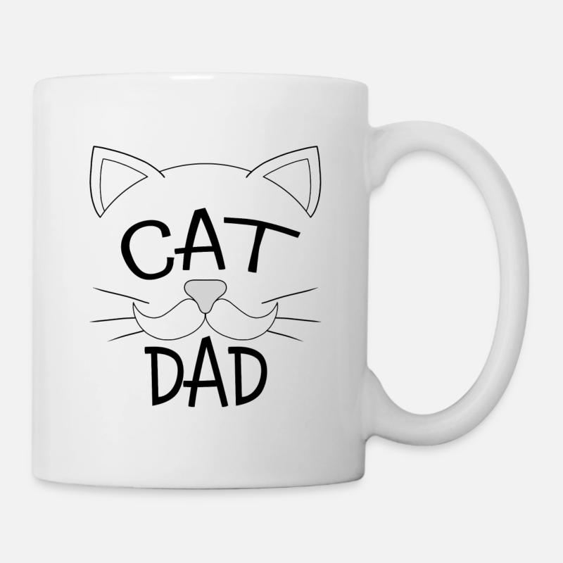 Cat DAD - Tasse - Weiß