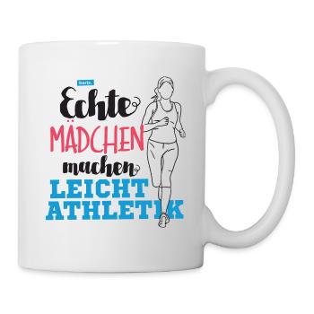 Echte Maedchen Laufen HARIZ Sport Kind Damen - Tasse - Weiß - Rechts