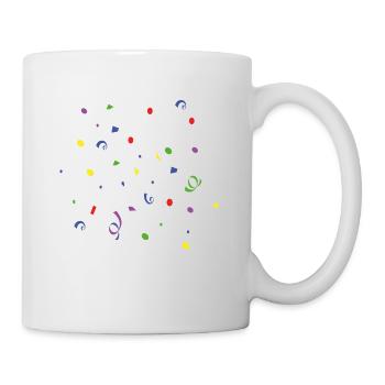 Confetti coloré carnaval carnaval fête streamer party - Mug blanc - blanc - Droite