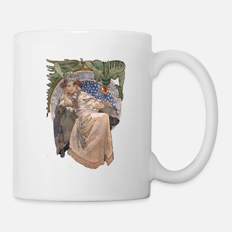 Princzessa Hyazinth mit Drache - Tasse - Weiß