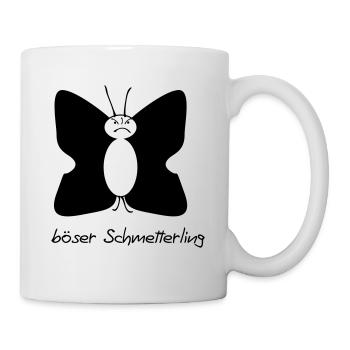 böser Schmetterling - Tasse - Weiß - Rechts