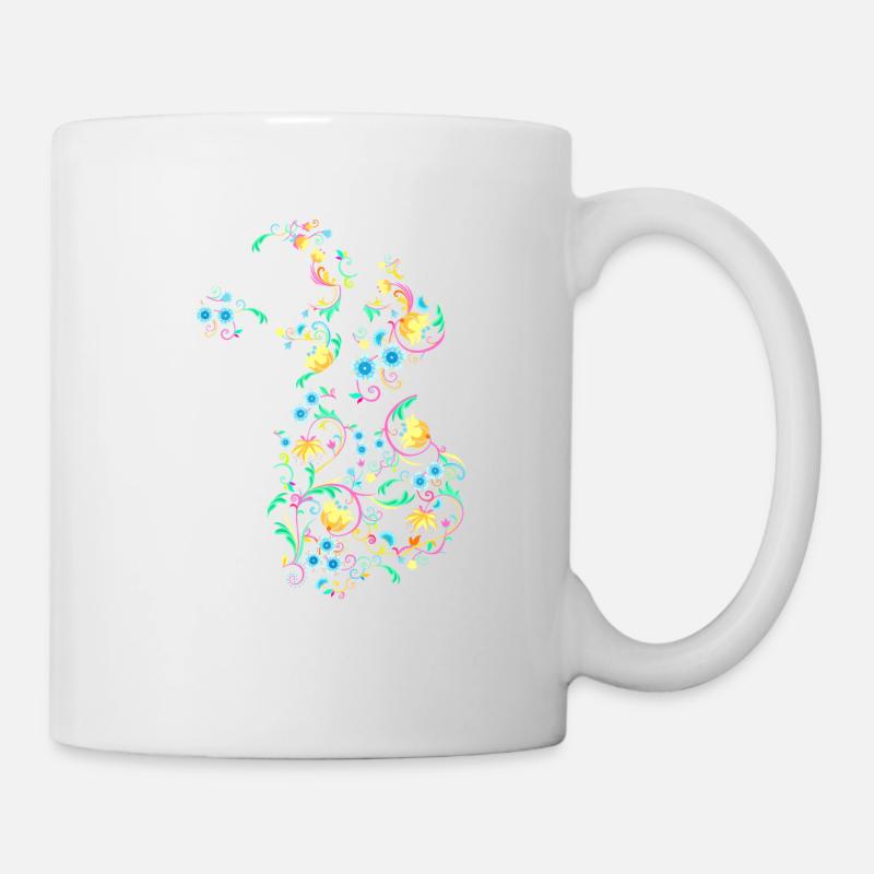 Dackelblumen I - Tasse - Weiß
