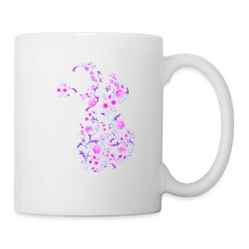 Fleurs de teckel II - Mug blanc - blanc - Droite