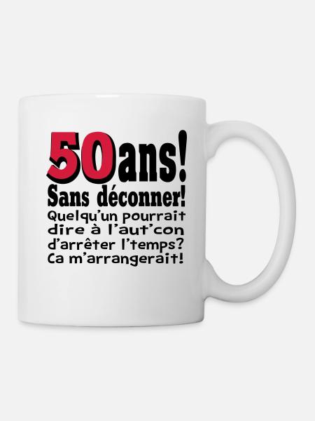 VISUEL,MOTIF POUR ANNIVERSAIRE SANS DEC - Mug blanc - blanc