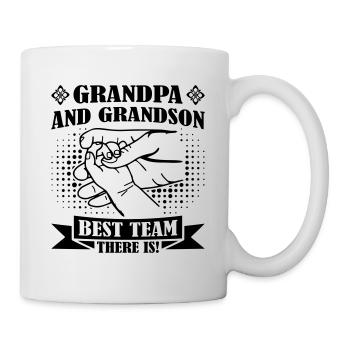 Grandpa And Grandson Best Team - Tasse - Weiß - Rechts