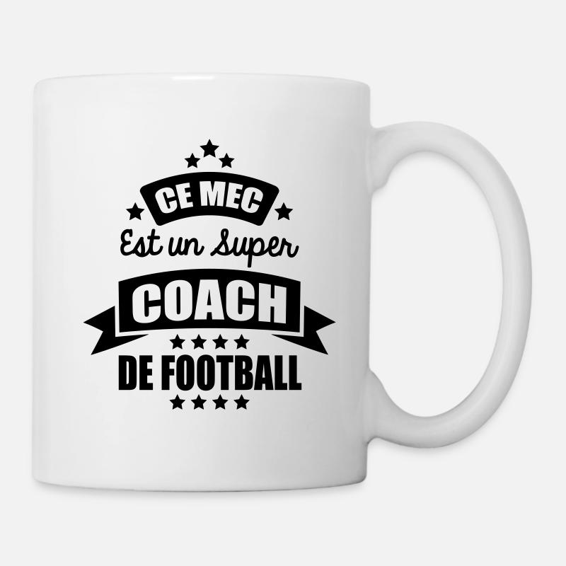 ce mec est un super coach de football - Mug blanc - blanc