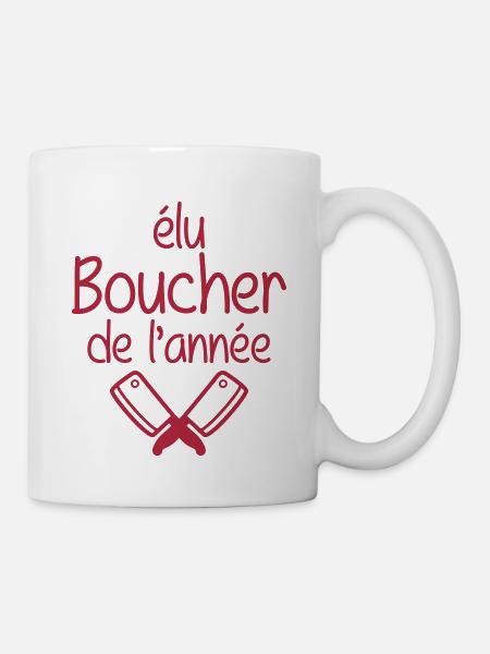 élu Boucher de l'année ! - Mug blanc - blanc