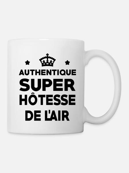Hôtesse de l'air / Steward / Aviation / Hotesse - Mug blanc - blanc