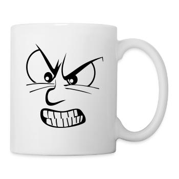 Wut / wütend / Zorn / furious - Tasse - Weiß - Rechts