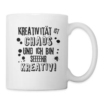 Kreativität und Chaos - Tasse - Weiß - Rechts