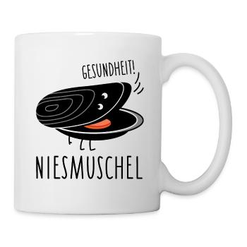 Lustige Miesmuschel niest (b) - Tasse - Weiß - Rechts