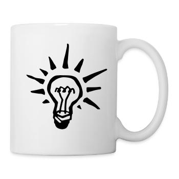 Leuchtende Glühbirne / shiny light bulb - Tasse - Weiß - Rechts