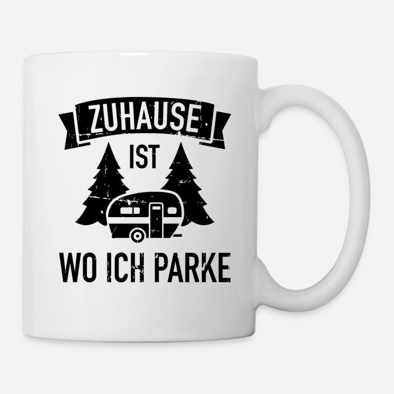 Wohnwagen - Tasse - Weiß