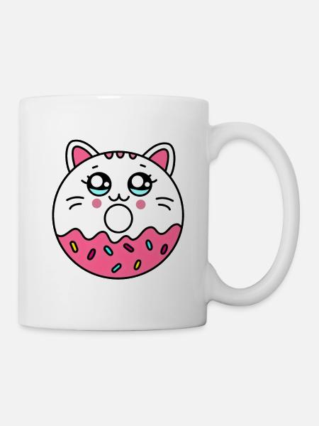 Donut Cat - Cute donut - Mug - white