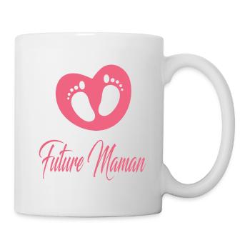 future mom, gift idea, birth, pregnancy - Mug - white - Right