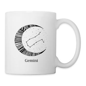 Zwilling Sternzeichen - Tasse - Weiß - Rechts