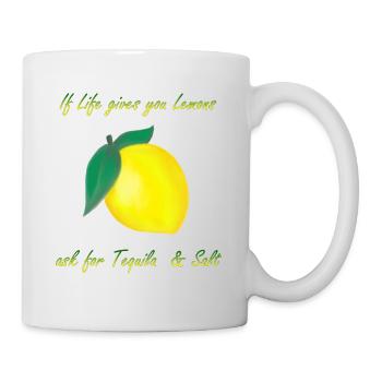 Si la vie vous donne des citrons, demandez Tequila & Salt - Mug blanc - blanc - Droite