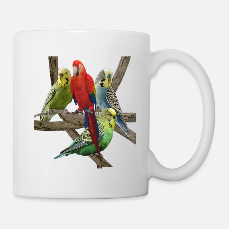 Wellensittich - Tasse - Weiß