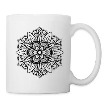 Mandala Blumengeschenke für Mandala Fans - Tasse - Weiß - Rechts