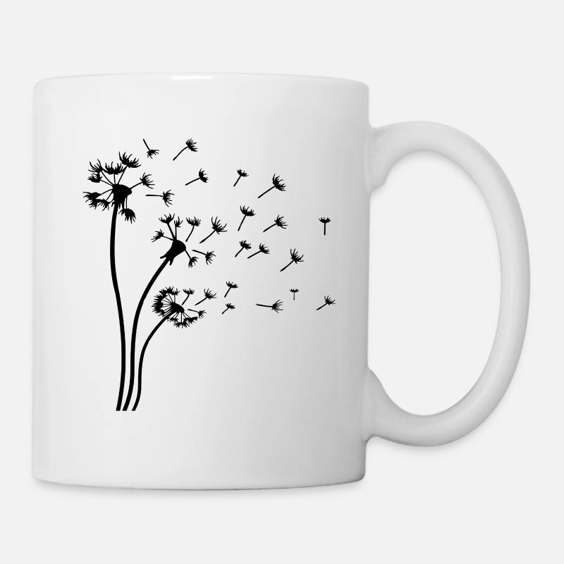 Pissenlit pissenlit fleur parapluie voler - Mug blanc - blanc
