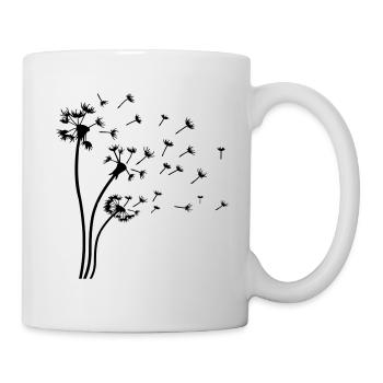 Pusteblume Pusteblumen Schirmchen fliegen Sommer - Tasse - Weiß - Rechts