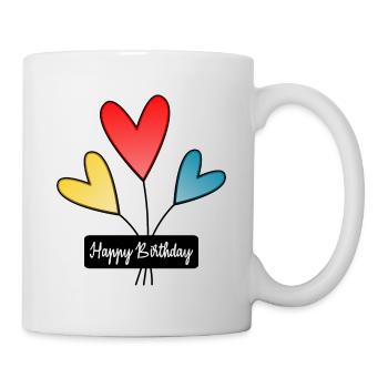 HAPPY BIRTHDAY. ANNIVERSARY - Mug - white - Right