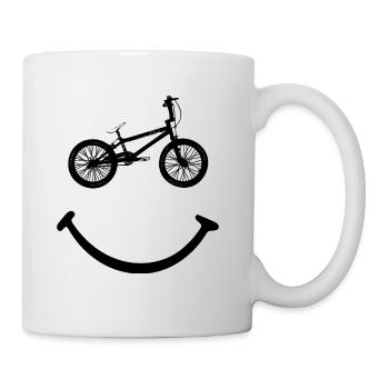 BMX Fahrrad Smile - Tasse - Weiß - Rechts