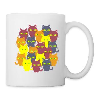 Katzen, nichts als Katzen - Tasse - Weiß - Rechts